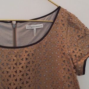 French Connection | Tan suede dress